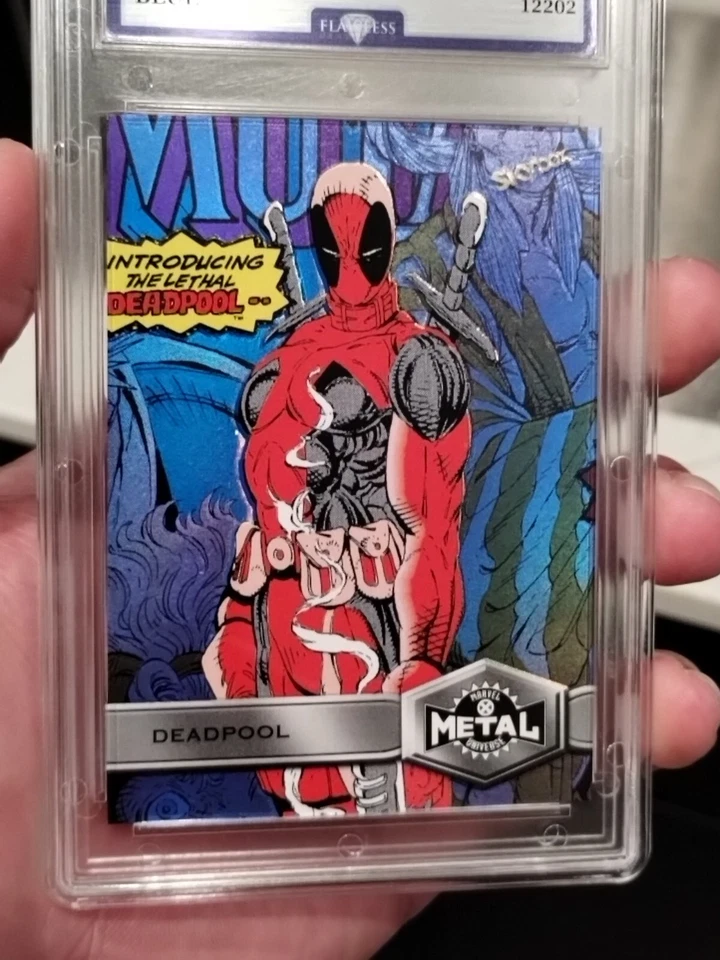 UD Marvel X-Men Metal Universe 2021 Deadpool variante azul #123 impecable 9 Foto 4 de 4