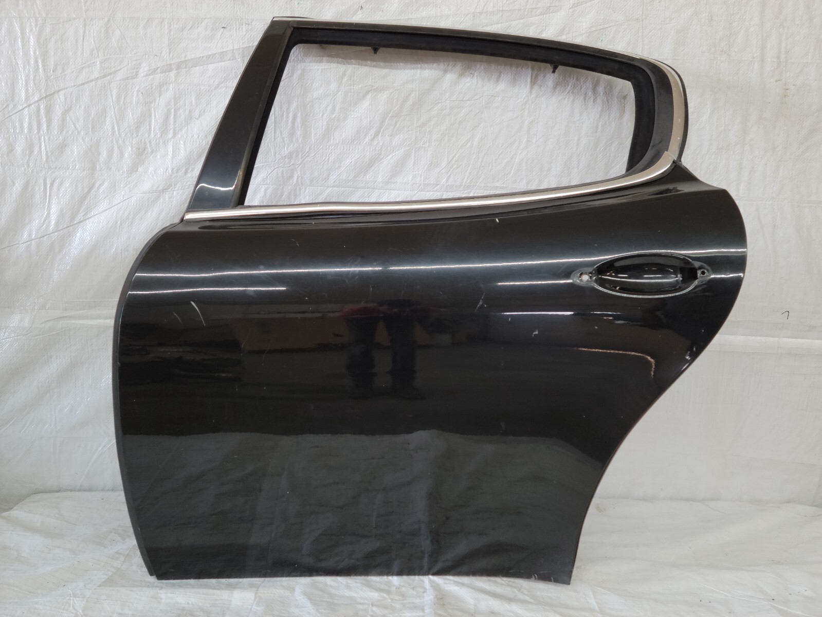 2005-2008 Maserati Quattroporte Rear Left Door Shell Panel Black OEM DE2209144