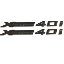 2X For XDrive 40i Car Emblem Fender Side Body Black Badge Sport Sticker