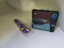 NEW AC Adapter Power Supply W/10FT Purple AV Cable Cord For Nintendo 64 N64 #L20