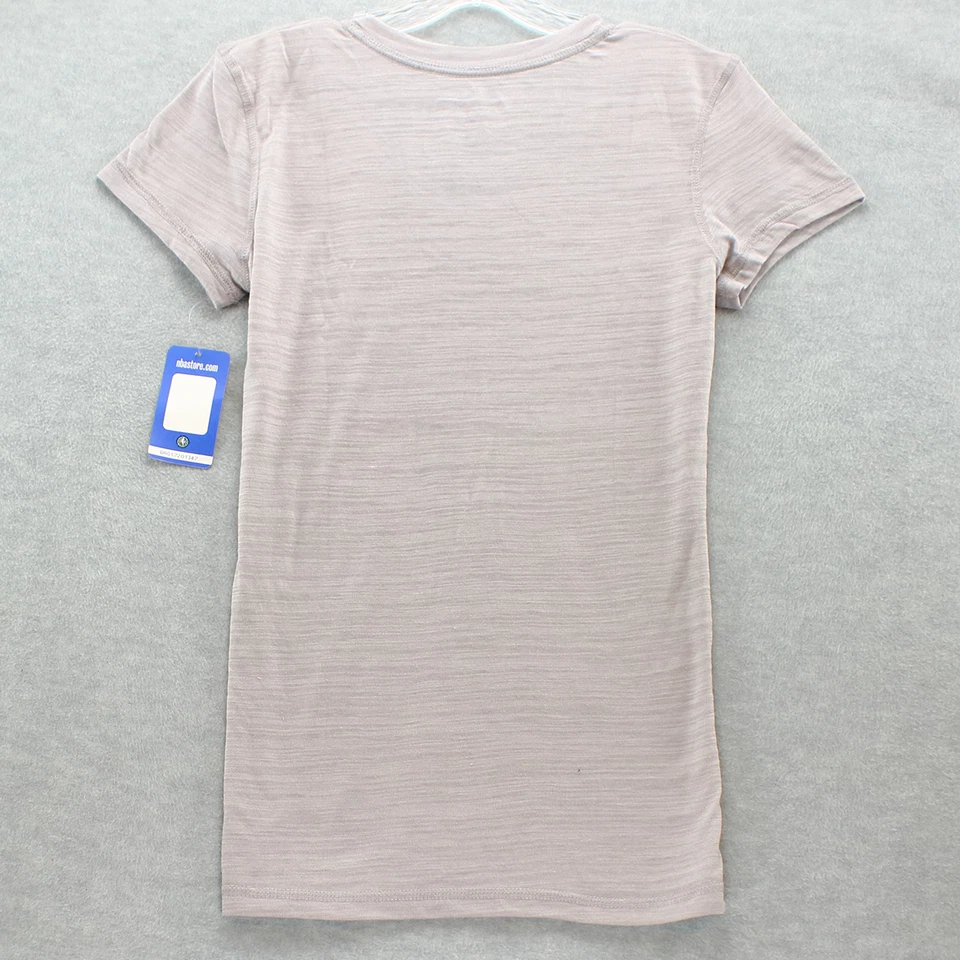 NEW Cleveland Cavaliers Cursive Logo Soft As A Grape NBA V-Neck T-Shirt Gray - Image 3 of 4