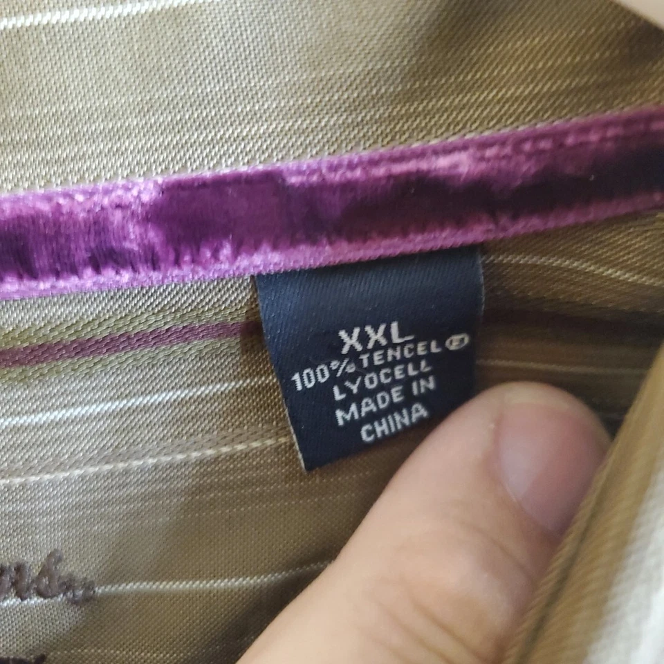 Indigo Palms Denim Company Khaki Long Sleeve Button Down Size XXL - Image 3 of 4