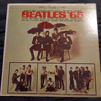 The Beatles '65. VG Vinyl LP. Plays VG+ 1964 Original. VG+ Cover. 