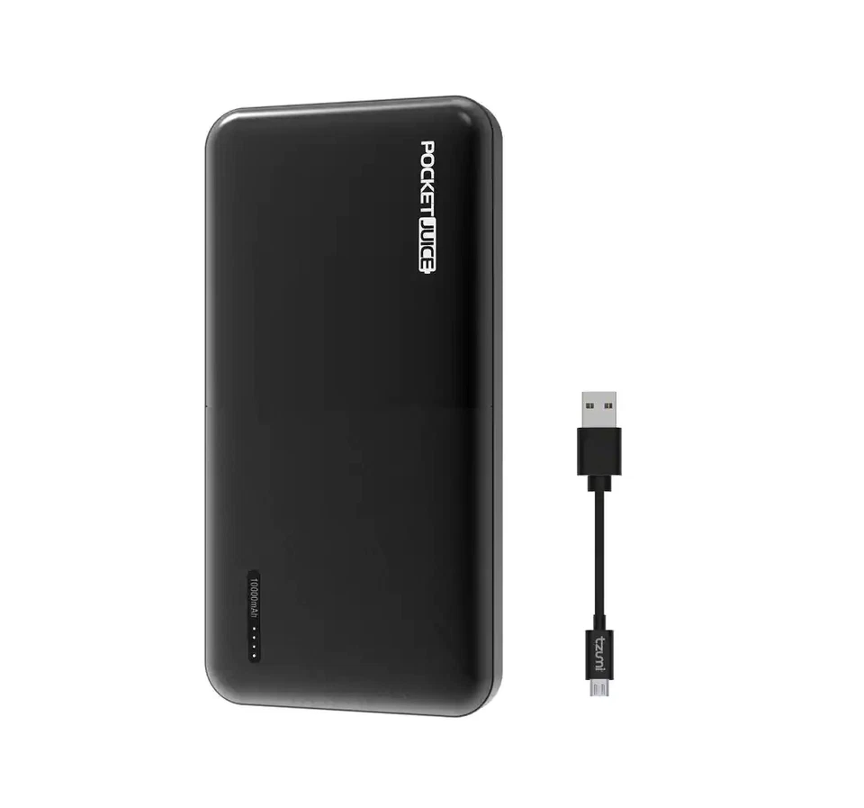 New: TPocket Juice 10,000 mAh Slim Pro Portable Power Bank Phone Charger - Image 2 of 4