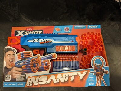 Zuru X Shot Manic Insanity 24x Dart Gun  Air Pocket Technology. Brand New