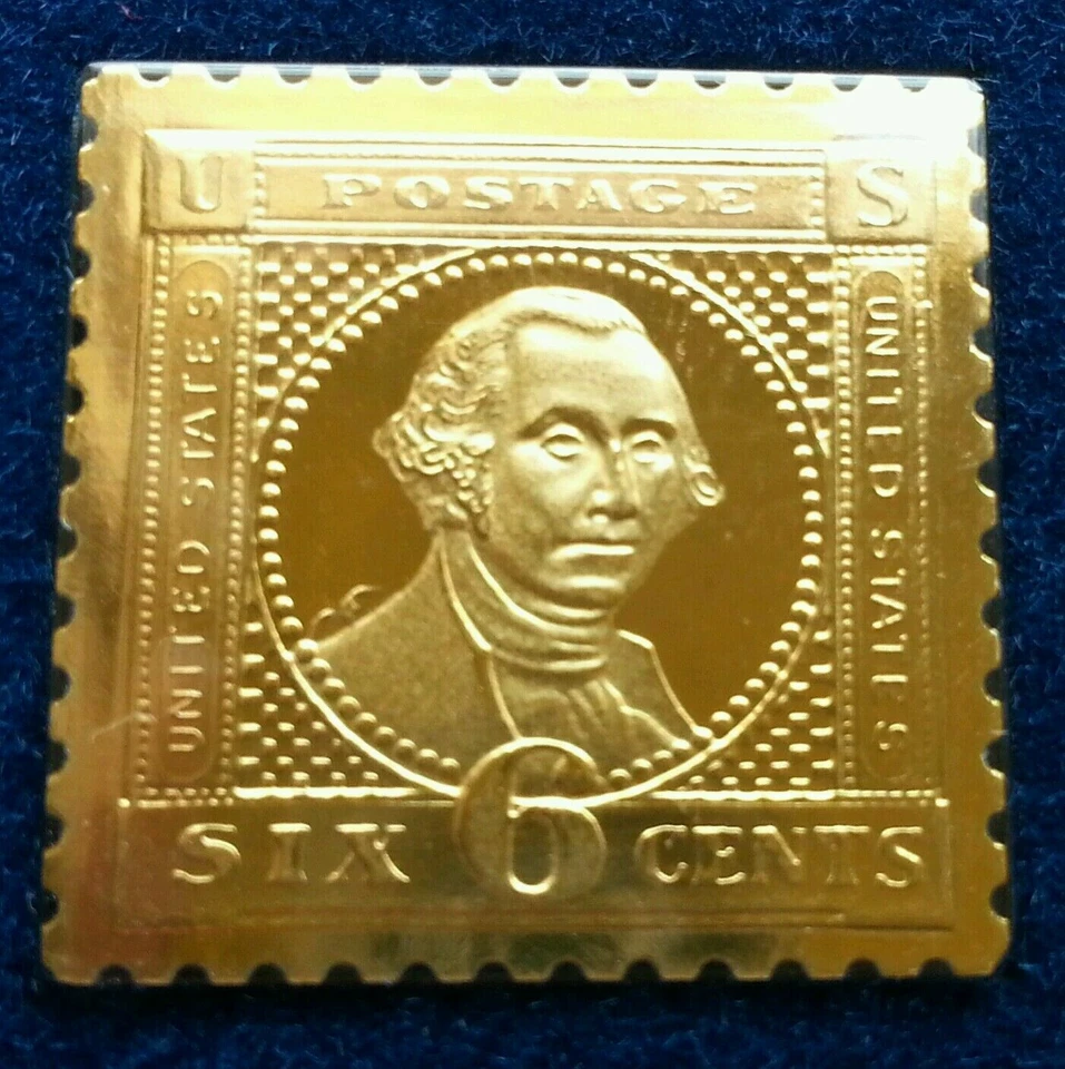 [SJ] USA George Washington President (stamp with cover) MNH *22k gold FDC? - Image 2 of 4