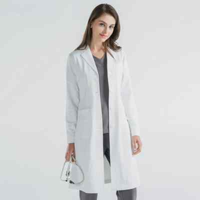 High Quality White Coat Lab Coat Hospital Doctor Slim Nurse Uniform Spa Scrubs