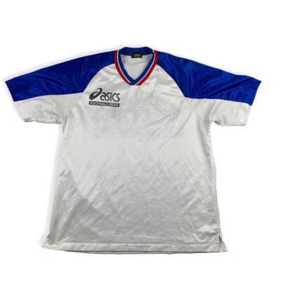 asics vintage 90s 90er Trikot Kurzarm Rohling Gr. ca. M-L Football TR2
