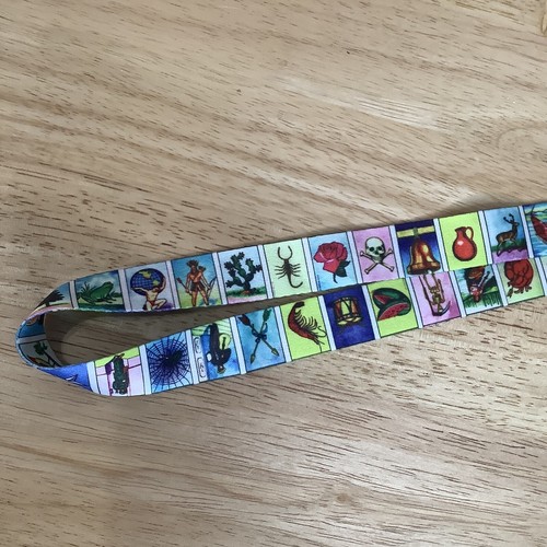 Loteria Lanyard Spanish Bingo ID Holder 18” - Picture 3 of 7
