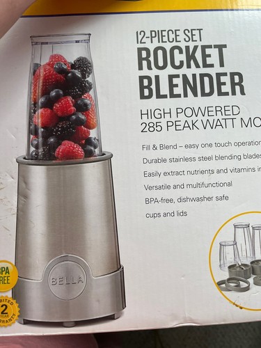 BELLA ROCKET BLENDER 12 PIECE SET PLATINUM EDITION New Macy’s - 第 1/6 張圖片