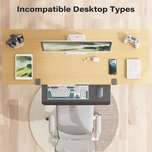Ergomaker Keyboard Drawer Tray Under Desk Under desk Keyboard Shelf Holder Black - Picture 5 of 9