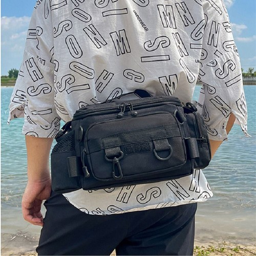 Crossbody Fishing Tackle Bag Outdoor Camping Fishing Bag Utility Storage Bag - Picture 6 of 14