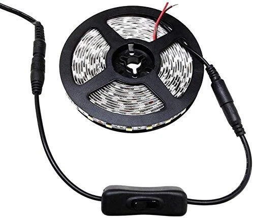 2pcs Led Strip Light Inline On/off Switch Cable Dc Jack 5.5x2.1mm Male To Fema - Image 3 of 4