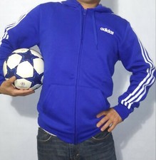 Adidas essentials 3-stripes track jacket men's. medium full zip hoodie