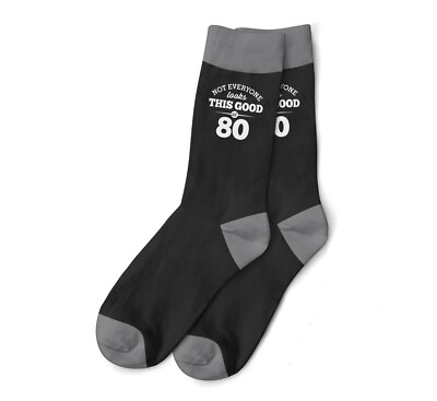 Geschenkidee zum 80. Geburtstag Papa Ihn Männer 80 schwarze Socken Größe 6-11 Accessoires