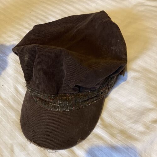 Women's ROXY Brown Distressed Corduroy ￼Hat Cap - Picture 1 of 4