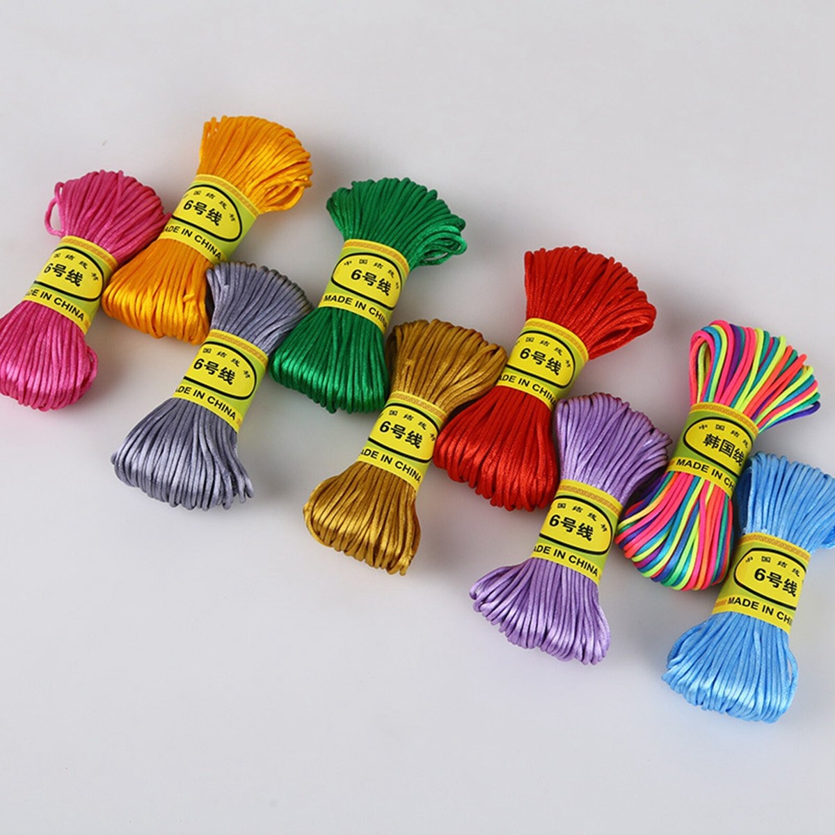 2MM Intrecciato Macramè Di Seta Macramè Corda Filo Filo Filo Fai Da Te - Foto 2