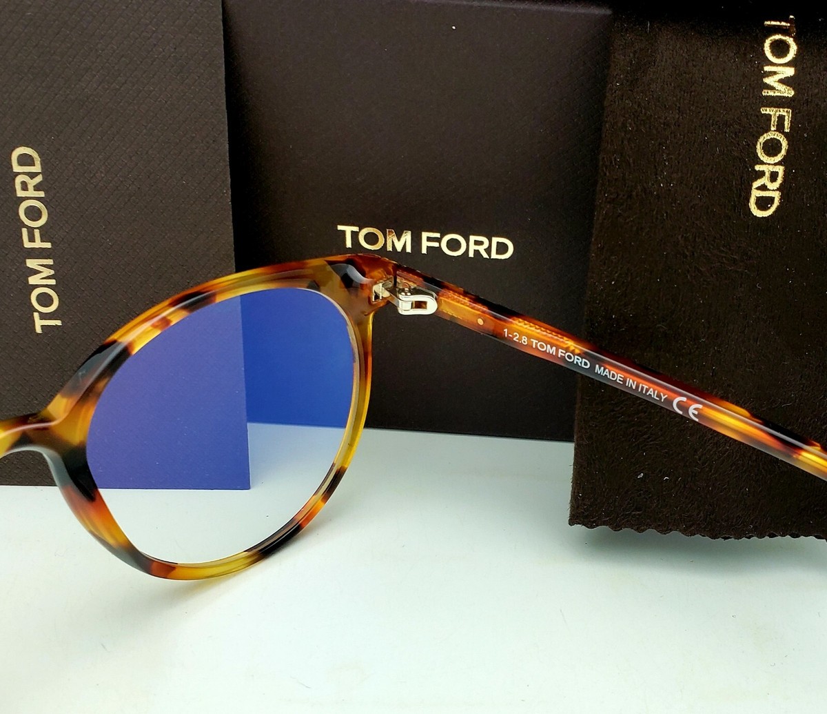 New Tom Ford Reading Glasses TF 5575-B 056 53-18 Round Tortoise