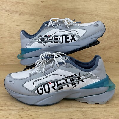 Puma Power Frame Gore-Tex OP-1 [Mens Sz 11.5] Running Shoes White Grey Mint