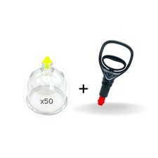 50x Schröpfgläser + Pumpe Schröpfen Set Ha...