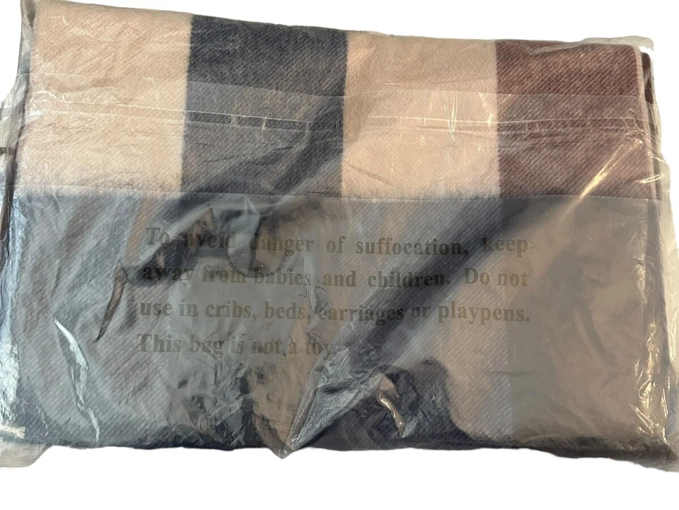 Cachecol Charter Club Buffalo xadrez cashmere Mulberry Spice MSRP $130 NOVO COM ETIQUETAS - Imagem 4 de 4