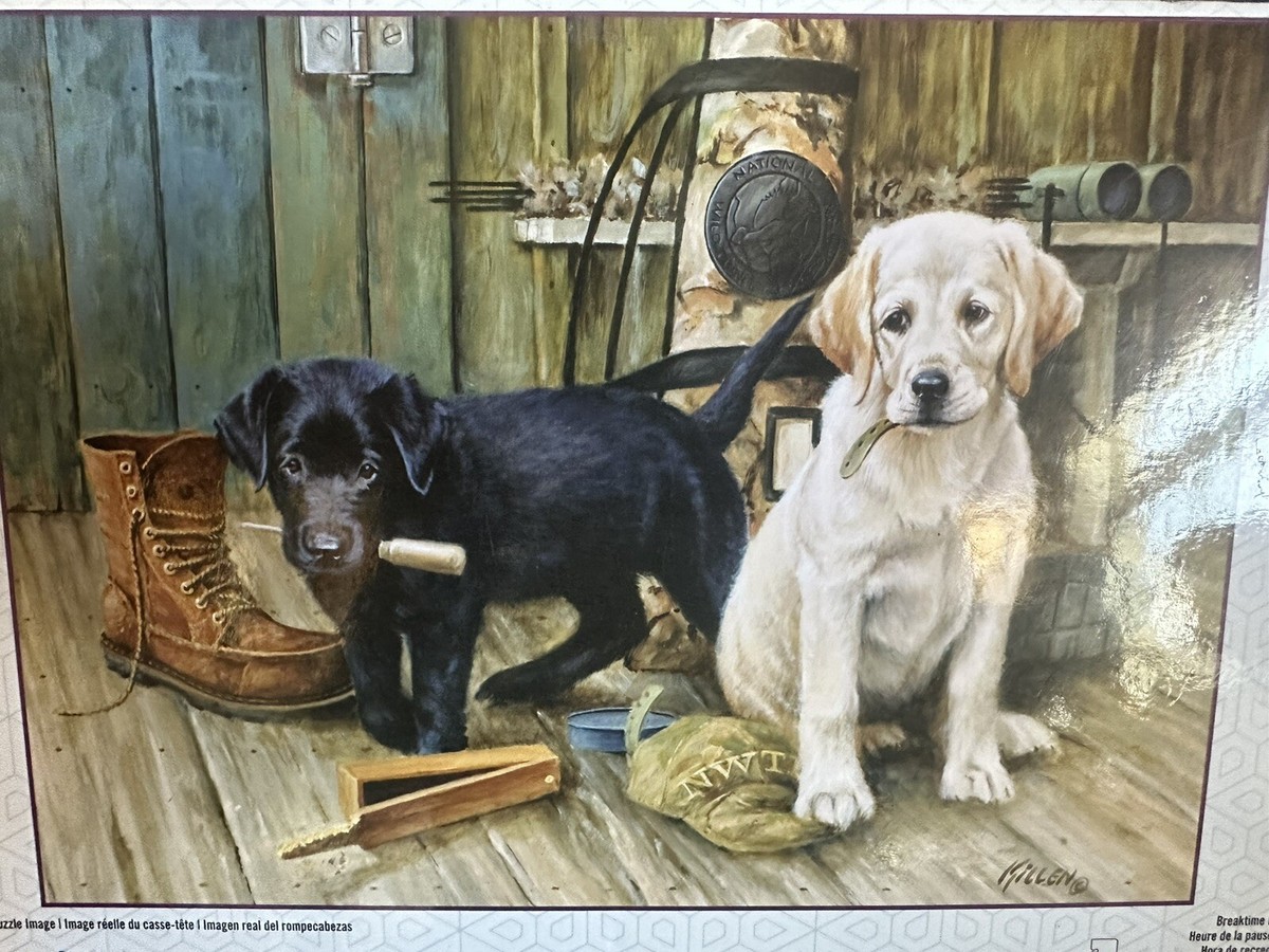 Labrador Retriever DOG PUZZLE 3000 Pc J Kellen Art Yellow & Black