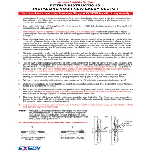Kit de embrague de repuesto orgánico Exedy FMK1034 FABRICANTE DE EQUIPOS ORIGINALES para Ford Focus ST 2.0 2013-2018 - Imagen 3 de 8