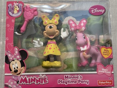 DISNEY FISHER PRICE MINNIE'S PLAYTIME PONY DOLL SET MINNIE MOUSE Rare 2014 NIB