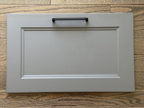 Used IKEA Axstad Dark Gray 24x15 Sektion Drawer Front With Black Handle