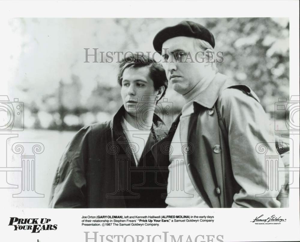 1987 Press Photo Actors Gary Oldman, Alfred Molina in 