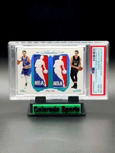 DARIO SARIC / DRAGAN BENDER 2016-17 Flawless Dual Game-Worn Logoman 1/1 PSA 8