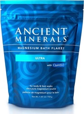 Ancient Minerals Magnesium Bath Flakes Ultra OptiMSM 1.65 lb Unscented