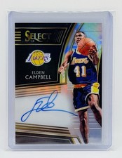 Elden Campbell 2018-19 Panini Select Signatures Prizm Silver #rd 75/199 Lakers