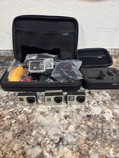 Lot Of 3 GoPros Hero 3, 3 Plus, 4 With Lots Of Accesories And Cases