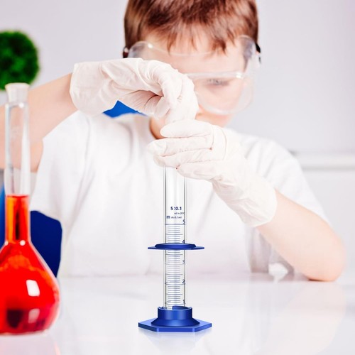 Lab-Grade 5ML Thick Glass Graduated Cylinder with Dropper and Anti-Fall Base - Picture 10 of 11