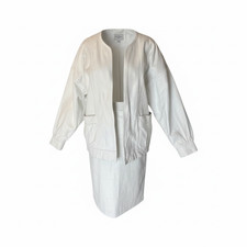 Vintage Wilson Leather white leather skirt se...