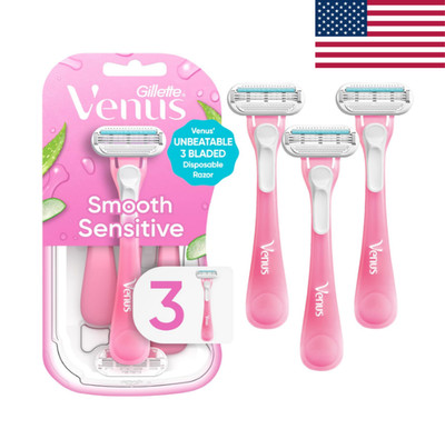 Gillette Venus Sensitive Women's Disposable Razors 3 Pack Sensitive Skin