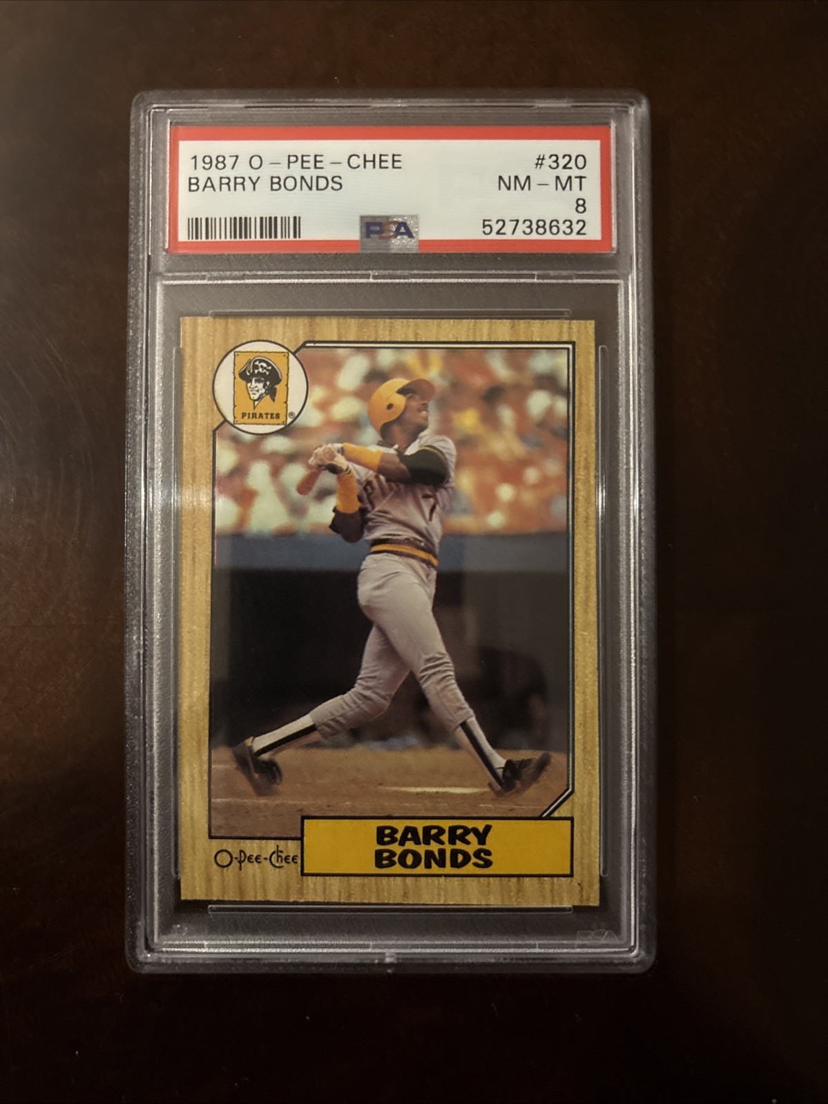1987 O-Pee-Chee Base #320 Barry Bonds RC PSA 8 NM-MT