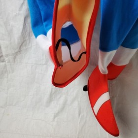 Sonic The Hedgehog Jumpsuit Boys M Blue Costume Oversized Dress Up Halloween 