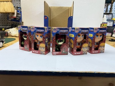 5 MOTU Micro Teenies & RARE Display Box!! He-Man  and Battle Cat - Mattel
