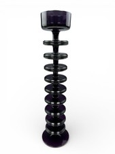 Rare Wedgwood glass Ronald Stennett Willson Amethyst 9-ring candlestick, circa..