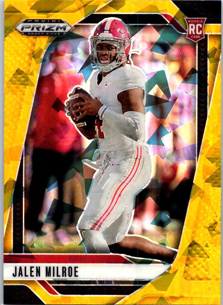 2025 Panini Prizm Draft Picks #5 Jalen Milroe Prizms Gold Ice