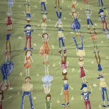 Pottery Barn Kids Twin Duvet Organic Happy Children Cover Green Playful Farmhous