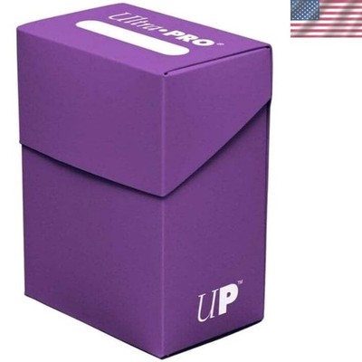 Durable Purple Standard Deck Box - Holds 80 Cards, Ideal for Collectors