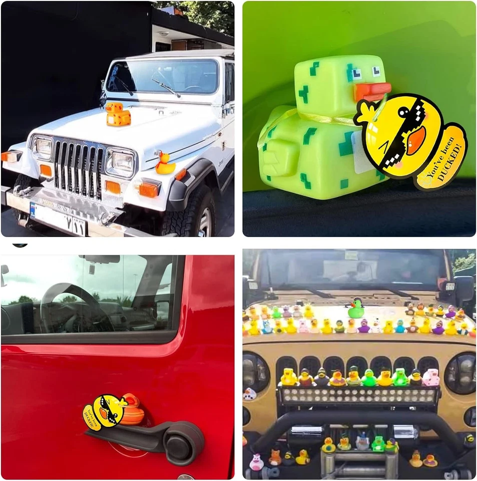150 piezas de patos Jeep con etiquetas para patos, 50 patos de goma + 50 etiquetas + 50... Foto 2 de 4