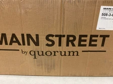 Quorum International 508-3-80 Vanity Light, Aged Brass, 24" 3-Light, Clear Glass