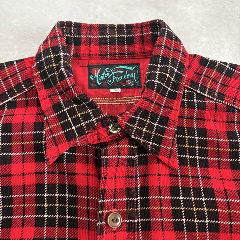 Camisa Mister Freedom CAÑA DE AZÚCAR SC27692 Cuadros Pana Algodón Japón Excelente Foto 3 de 4