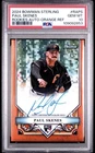 PAUL SKENES SIGNED 2024 BOWMAN STERLING ORANGE REFRACTOR ROOKIE CARD /75 PSA 10