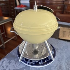 RARE Bird Feeder BBQ Kettle Grill Yellow Hanging Seed Metal Dad Gift Heavy Duty