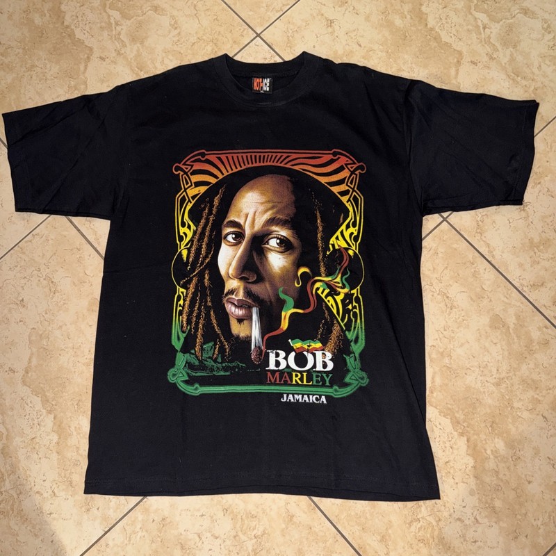 BOB MARLEY Graphic Mens Shirt Size X-LARGE Great Condition XL Front & Back Wow